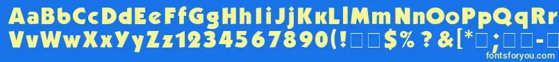 Kabel ffy Font – Yellow Fonts on Blue Background