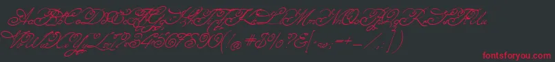 Angelica Font – Red Fonts on Black Background