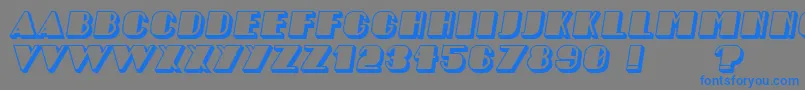 Шрифт AngelicaShadow Italic – синие шрифты на сером фоне