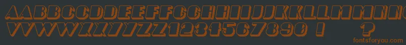 Шрифт AngelicaShadow Italic – коричневые шрифты на чёрном фоне