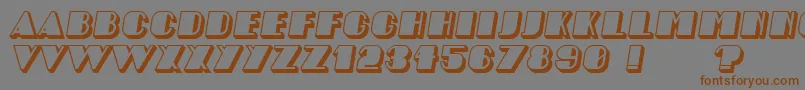 AngelicaShadow Italic Font – Brown Fonts on Gray Background