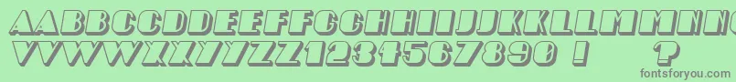 Fonte AngelicaShadow Italic – fontes cinzas em um fundo verde