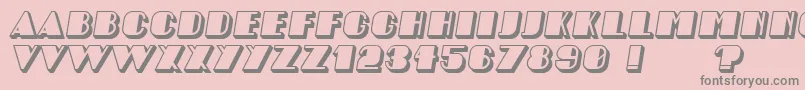 AngelicaShadow Italic Font – Gray Fonts on Pink Background