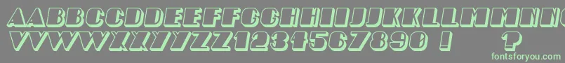 フォントAngelicaShadow Italic – 灰色の背景に緑のフォント