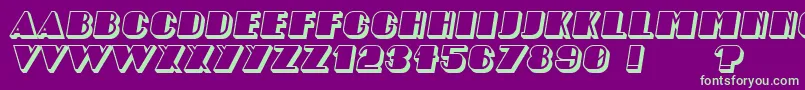 AngelicaShadow Italic Font – Green Fonts on Purple Background