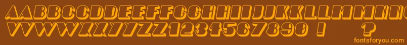 AngelicaShadow Italic Font – Orange Fonts on Brown Background