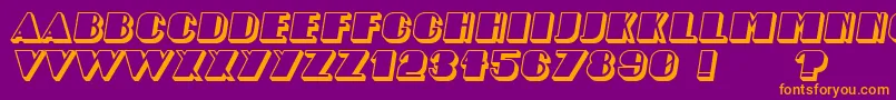 AngelicaShadow Italic Font – Orange Fonts on Purple Background