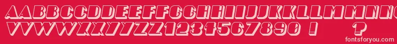 AngelicaShadow Italic Font – Pink Fonts on Red Background