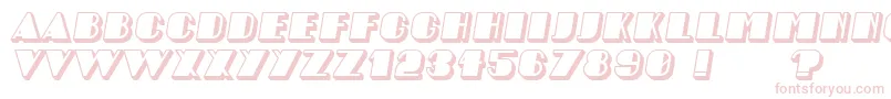 AngelicaShadow Italic Font – Pink Fonts on White Background