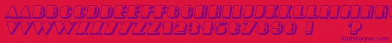 フォントAngelicaShadow Italic – 赤い背景に紫のフォント