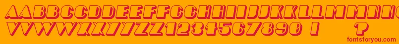fuente AngelicaShadow Italic – Fuentes Rojas Sobre Fondo Naranja