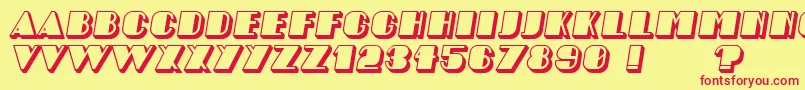 AngelicaShadow Italic Font – Red Fonts on Yellow Background