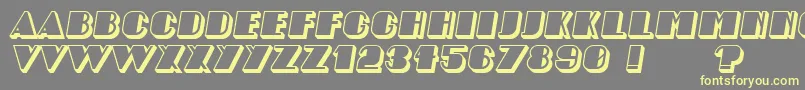 AngelicaShadow Italic Font – Yellow Fonts on Gray Background