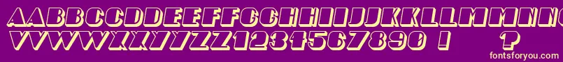 AngelicaShadow Italic Font – Yellow Fonts on Purple Background