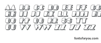 Schriftart AngelicaShadow Italic