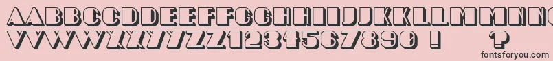 AngelicaShadow Font – Black Fonts on Pink Background