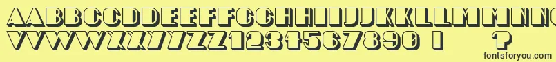 AngelicaShadow Font – Black Fonts on Yellow Background