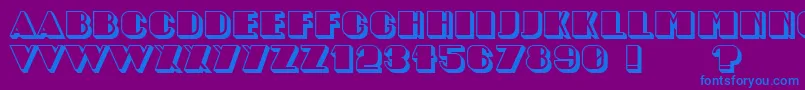 AngelicaShadow Font – Blue Fonts on Purple Background