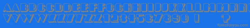 AngelicaShadow Font – Gray Fonts on Blue Background