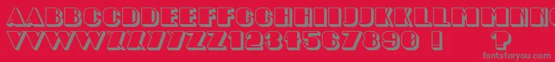 AngelicaShadow Font – Gray Fonts on Red Background