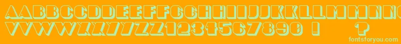 AngelicaShadow Font – Green Fonts on Orange Background