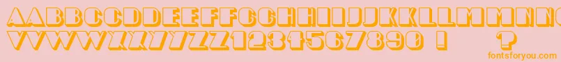 AngelicaShadow Font – Orange Fonts on Pink Background