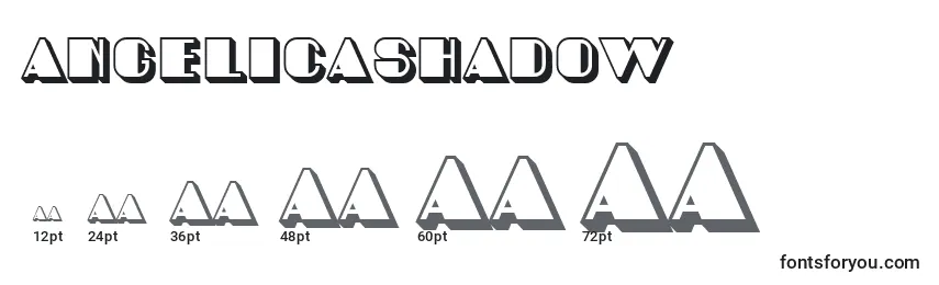 Размеры шрифта AngelicaShadow