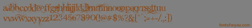 AngelicWar Font – Brown Fonts on Gray Background