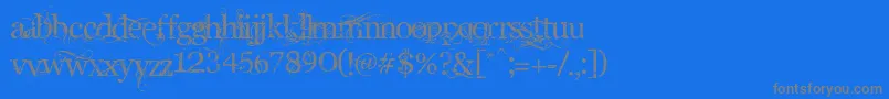 AngelicWar Font – Gray Fonts on Blue Background