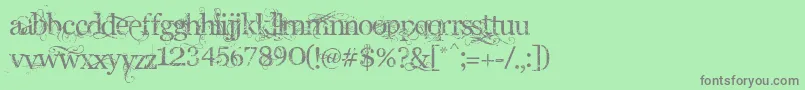 AngelicWar Font – Gray Fonts on Green Background