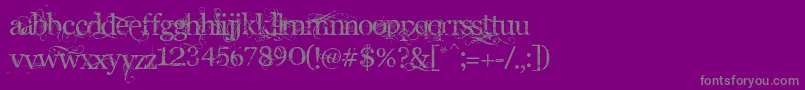 AngelicWar Font – Gray Fonts on Purple Background