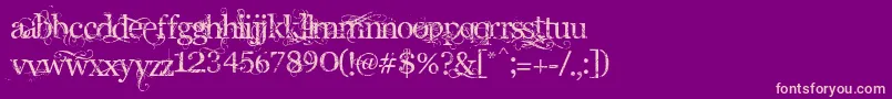 AngelicWar Font – Pink Fonts on Purple Background