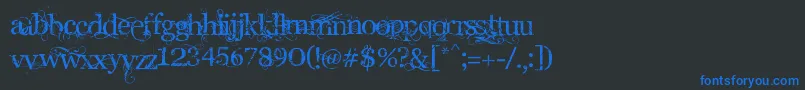 AngelicWar Font – Blue Fonts on Black Background