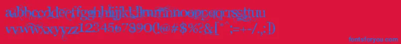 AngelicWar Font – Blue Fonts on Red Background