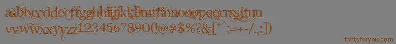 AngelicWar Font – Brown Fonts on Gray Background