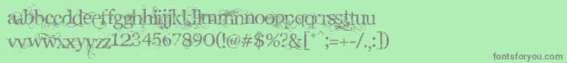 AngelicWar Font – Gray Fonts on Green Background