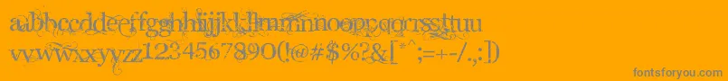 AngelicWar Font – Gray Fonts on Orange Background