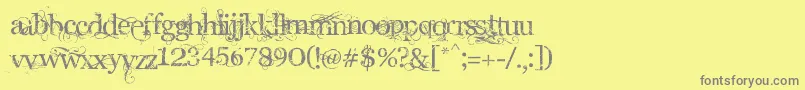 AngelicWar Font – Gray Fonts on Yellow Background