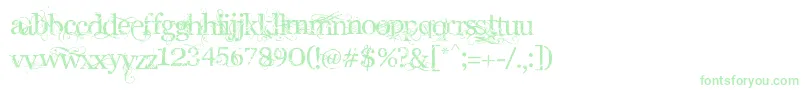 AngelicWar Font – Green Fonts on White Background