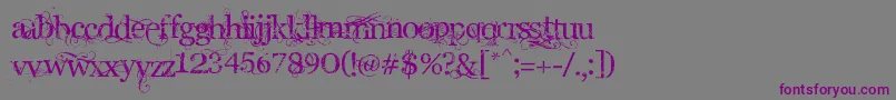 AngelicWar Font – Purple Fonts on Gray Background