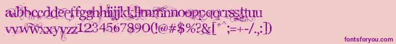 AngelicWar Font – Purple Fonts on Pink Background