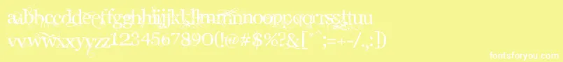 AngelicWar Font – White Fonts on Yellow Background