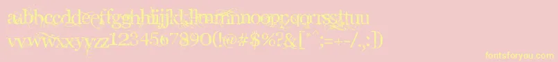 AngelicWar Font – Yellow Fonts on Pink Background