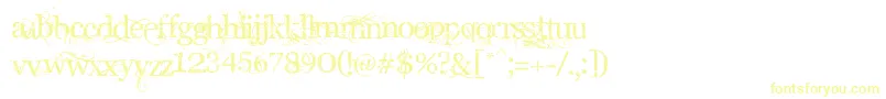 AngelicWar Font – Yellow Fonts on White Background