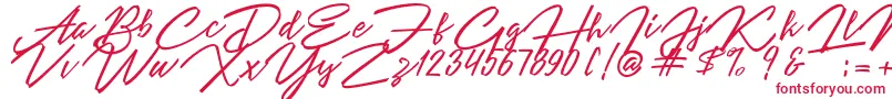 Шрифт Angelina Script – красные шрифты