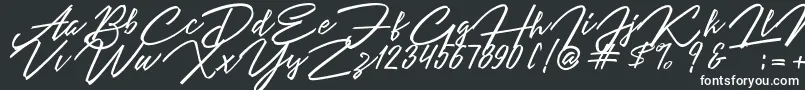 Angelina Script-fontti – valkoiset fontit