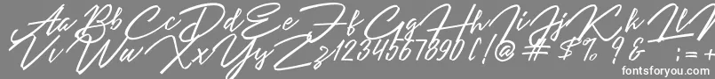 fuente Angelina Script – Fuentes Blancas Sobre Fondo Gris