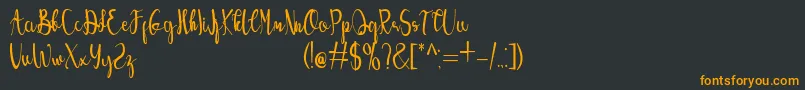 Шрифт Angelina – оранжевые шрифты на чёрном фоне