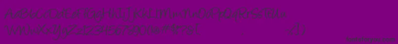 angelina Font – Black Fonts on Purple Background