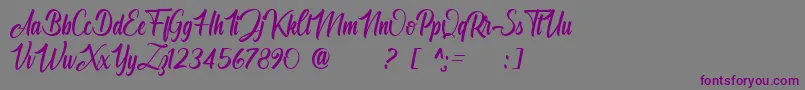 Angelinatta personal use only Font – Purple Fonts on Gray Background
